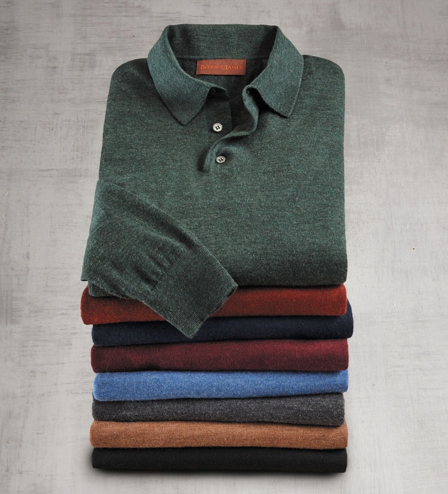 Patrick James Patrick James Merino Wool Polo Sweater Online