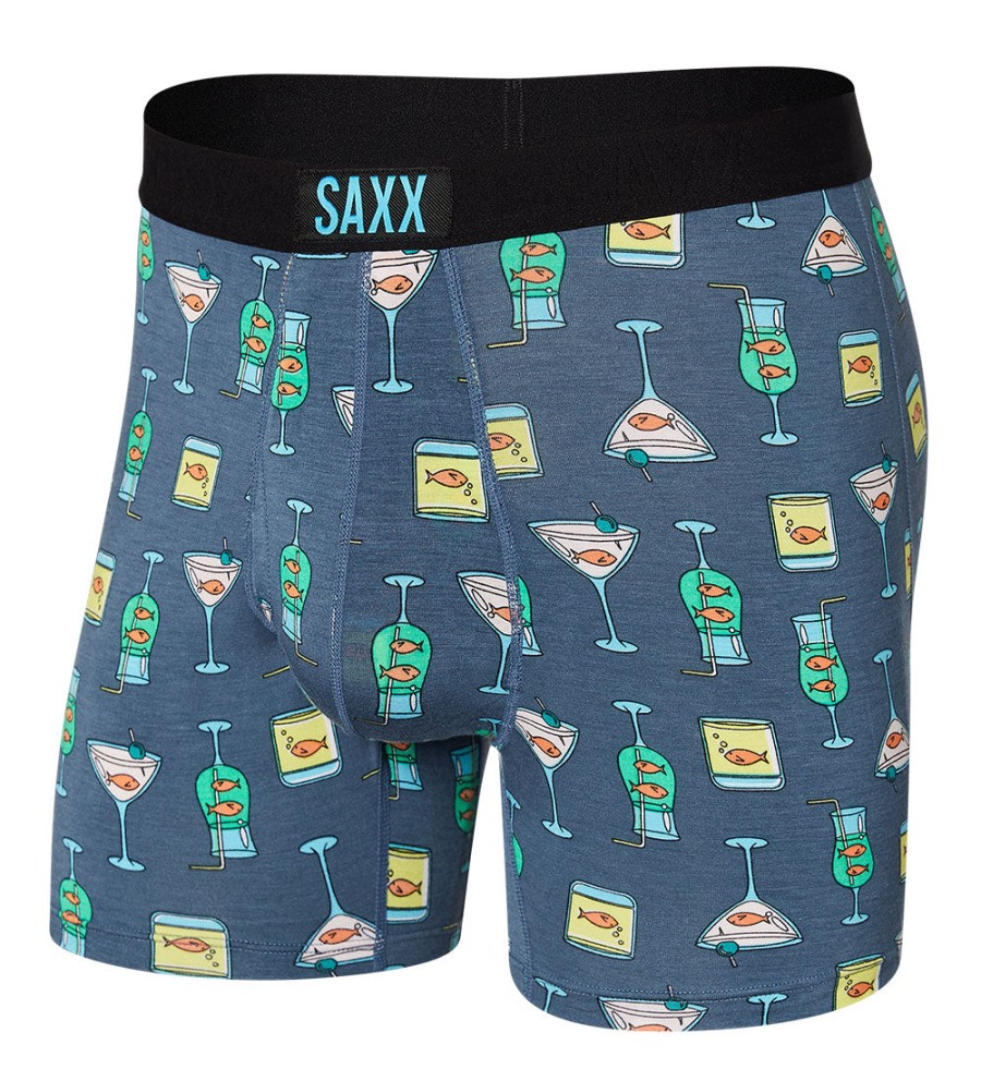 SAXX Saxx Nautical Nightcap Ultra Boxer Briefs Blue Hot