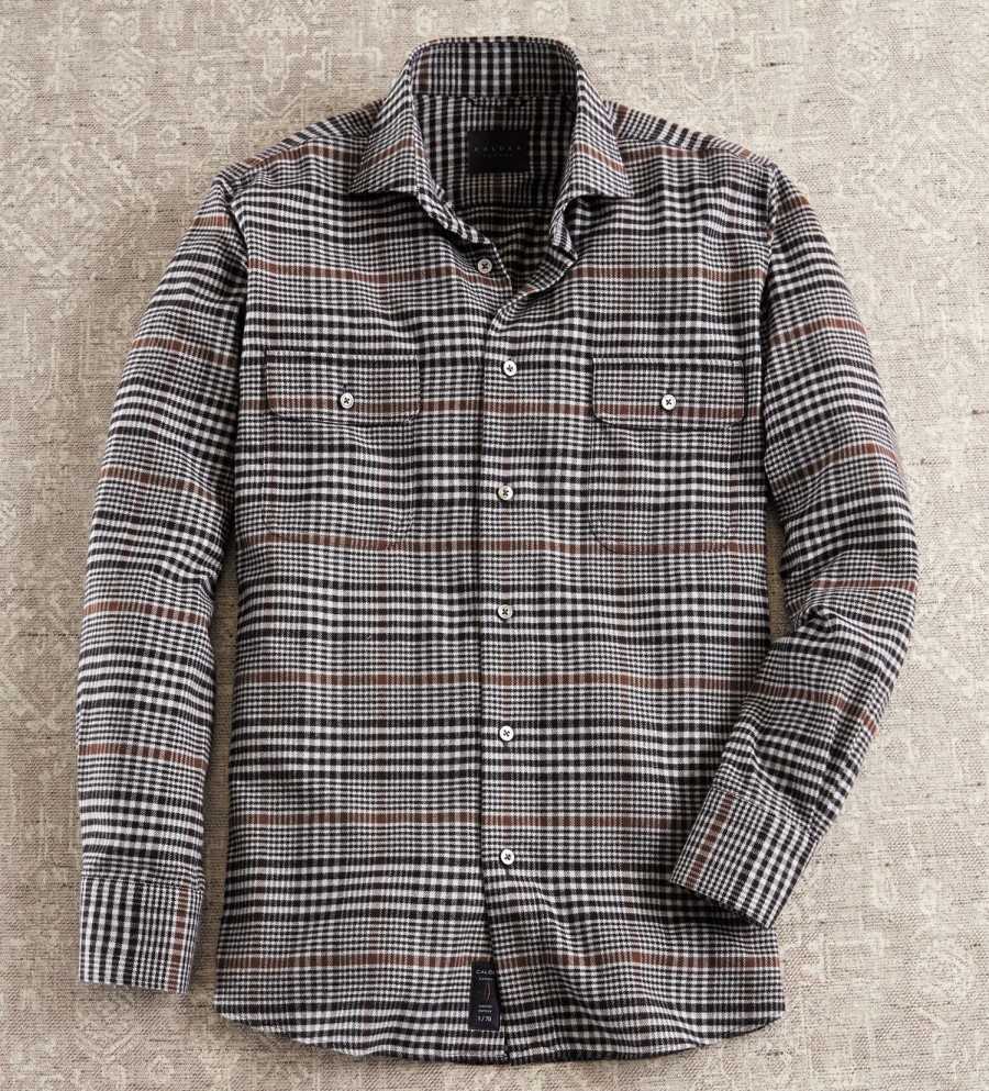 Calder Carmel Calder Carmel Plaid Flannel Shirt Black/Brown Hot