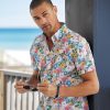 Robert Graham Robert Graham Taton Floral Short Sleeve Shirt Multi Clearance