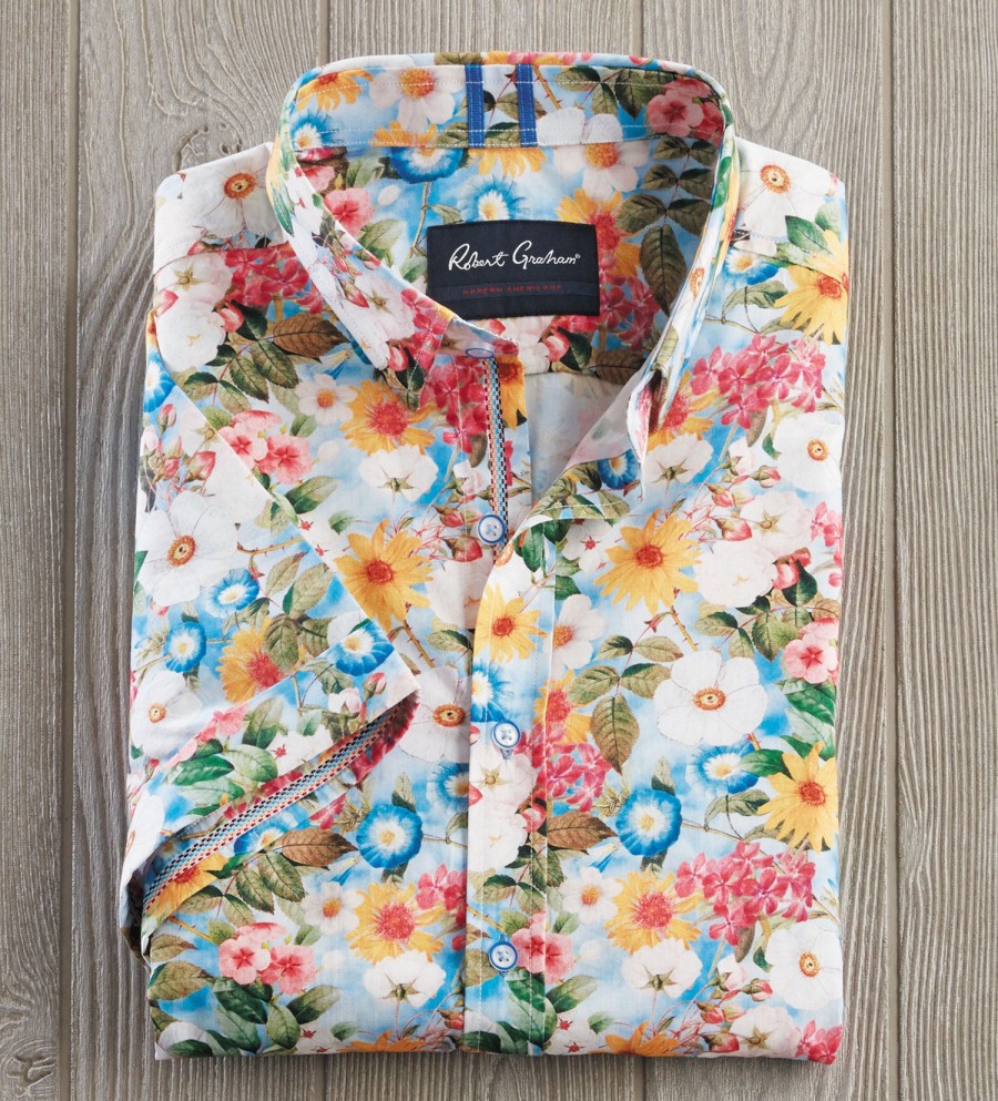 Robert Graham Robert Graham Taton Floral Short Sleeve Shirt Multi Clearance