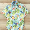 Tommy Bahama Tommy Bahama Fiesta Keys Silk Short Sleeve Sport Shirt Blue Crush Clearance